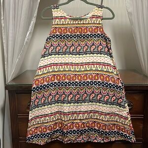 Olsenboye Women's Medium Multicolor Paisley Geometric Pattern Sleeveless Dress